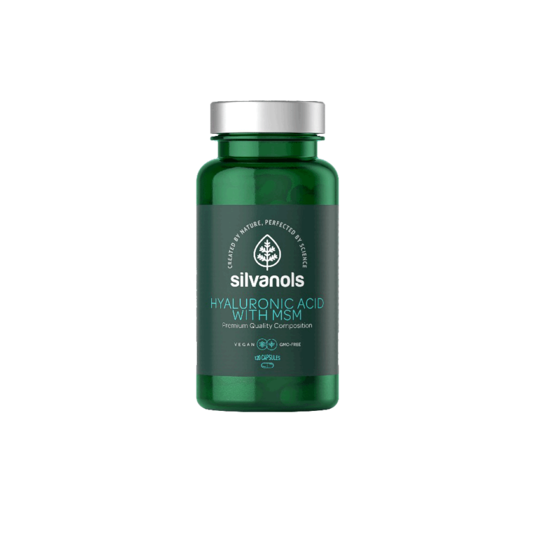 silvanols hyaluronic acid with msm 120 caps front view 1000x1000
